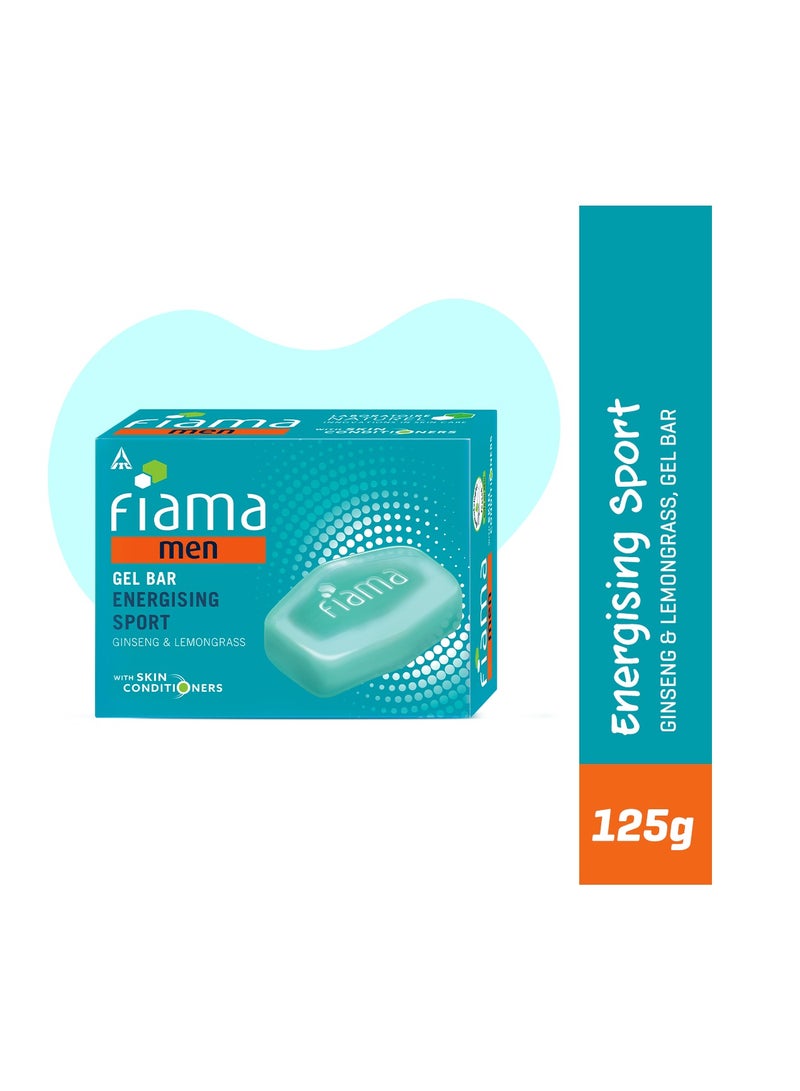 Fiama جل بار رياضي منشط للرجال مع الجنسنغ، الليمون، ومكيفات البشرة - Image 2