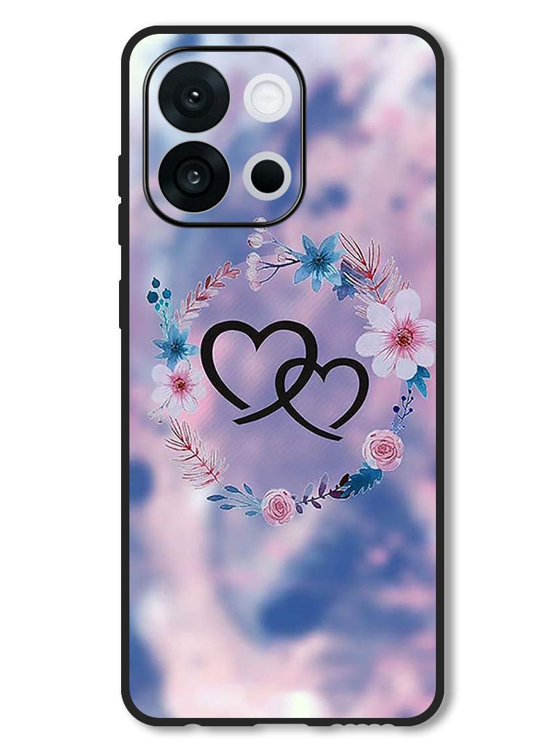 Theodor Case Compatible with OnePlus 13s 6.32 Inch Protection Shockproof Bumper Cover Two HEarts - Image 1