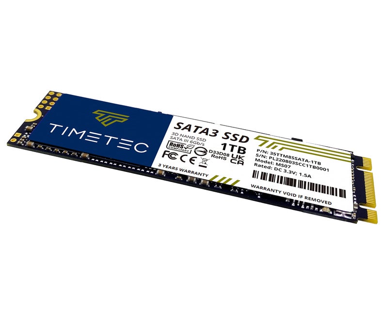 Timetec 1TB SSD 3D NAND SATA III 6Gb/s M.2 2280 NGFF 512TBW Read Speed Up to 550MB/s SLC Cache Performance Boost Internal Solid State Drive for PC Computer Laptop and Desktop (1TB) - Image 2
