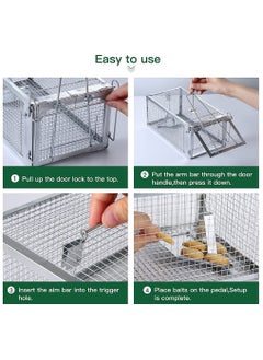 URbazaar Rat and Squirrel Cage Trap,Mouse Trap,Chipmunk Trap Humane Live Rat Trap Cage for Mice and Other Small Rodent Animals  - Image 2
