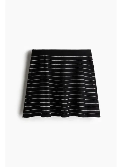 اتش اند ام Flared fine-knit skirt