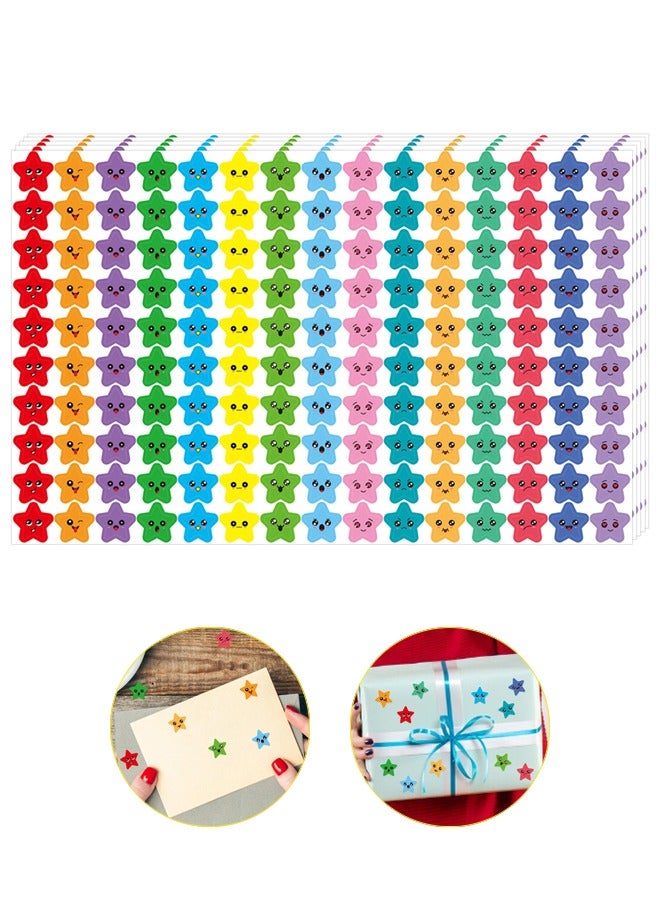 ملصقات مكافآت رياض الأطفال الخماسية الخماسية المكونة من 1500 قطعة لملصقات هدايا حفلات الأطفال الخماسية المكافآت الرياضية الرمضانية - Image 1