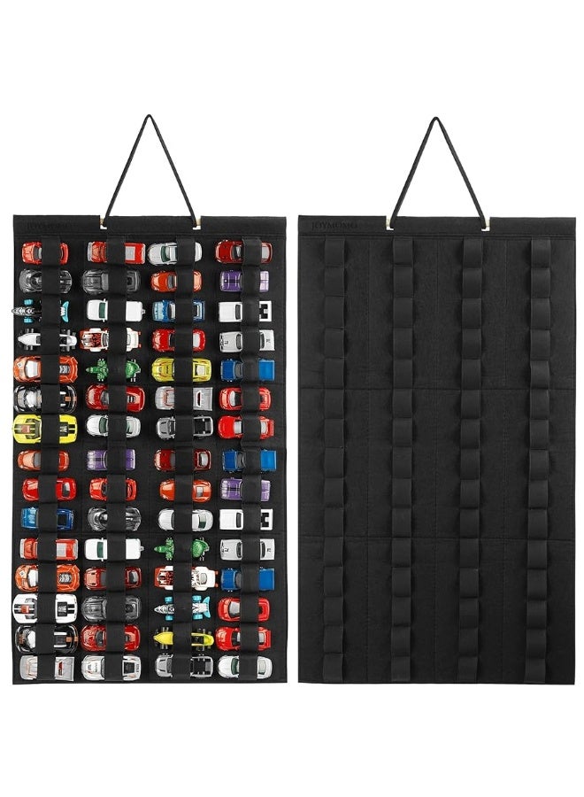 JOYMOMO Hanging Storage Organizer for Toy Cars Felt Display Case Hold Up 60 Toy Cars Without AccessoriesBlack - Image 5