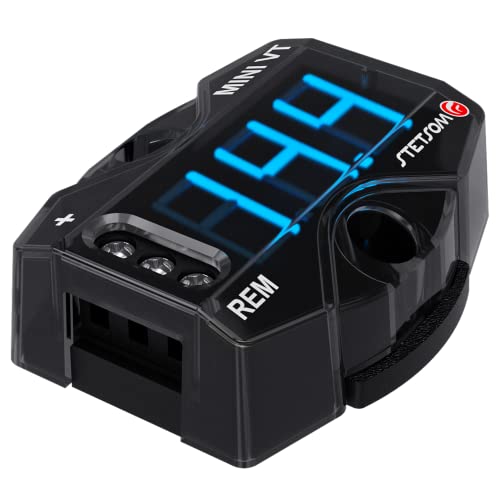 Stetsom MiniVT Digital Display Mini Voltmeter High Accuracy Blue LED 7V~30V Automotive Car Motorcycle Battery Voltage Panel Meter Easy Connection Remote Power for Car Audio Systems - Image 5