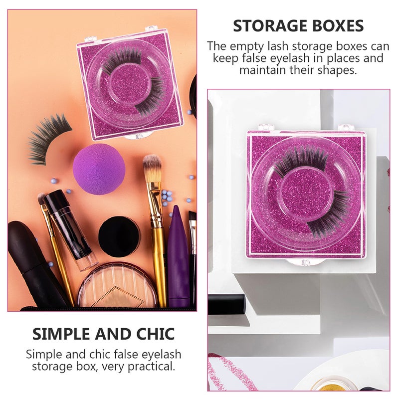 12pcs Empty False Eyelash Case Eyelash Storage Box Holder (Rosy, ) - Image 5