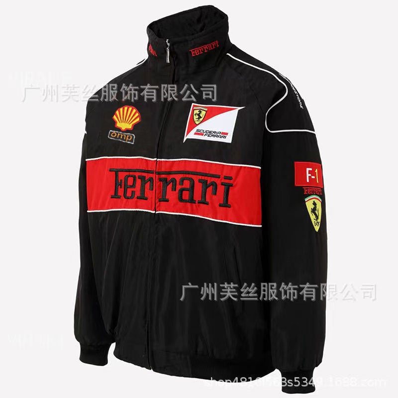 2025 Spring, New Export Women'S Clothing Printed Motorcycle Cotton Clothing Loose Embroidered Jacket - Image 1