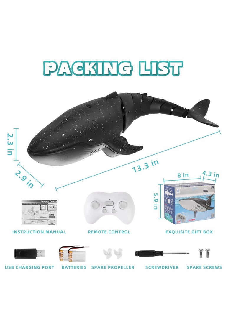 Remote Control Whale, 2.4G High Simulation RC Whale Toys, Pool Remote Control Whale Toys, Outdoor RC Boat Water Toys, for Boys and Girls Kids - Image 4