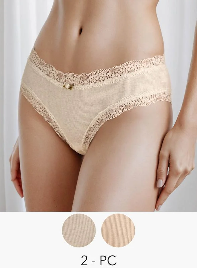 Splash FAV Set of 2 - Cheekster Briefs with Lace Trim