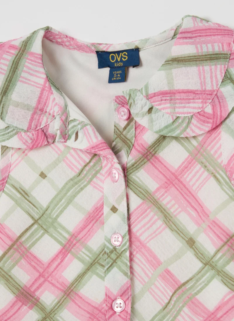 Ovs Plaid Ruffle Dress