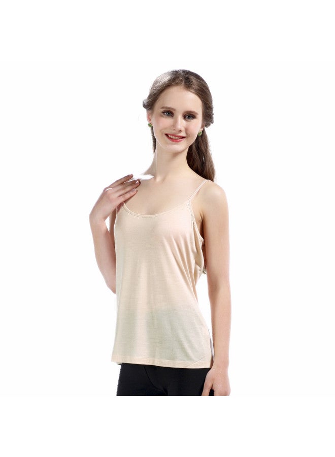 MEIBIAO 100% Mulberry Silk Knitted Camisole Versatile Silk Tank Top Spring Summer Blouse Silk Layering Top - Image 5