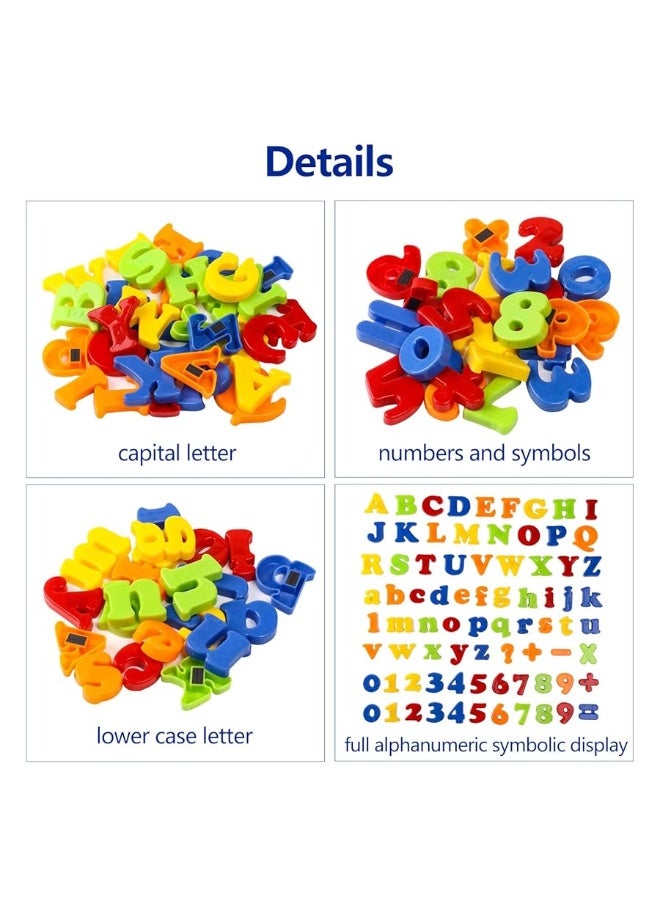kizh Magnetic Letters Numbers Alphabet ABC 123 Fridge Magnets Plastic Educational Toy Set Preschool Learning Spelling Counting Uppercase Lowercase Math for 3 4 5 Years Kids78 pcs - Image 2