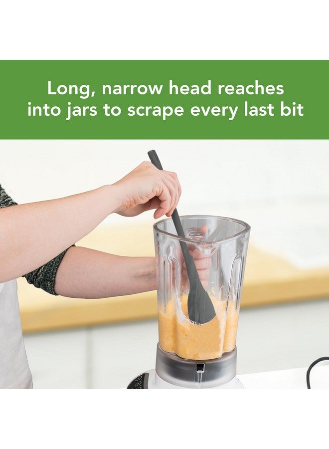 Tovolo Flex-Core Silicone Spatula Jar Scraper, Charcoal - Long-Handled Rubber Spatula with Angled Head for Scooping & Scraping - Heat-Resistant Spatulas for Kitchen Use, Dishwasher Safe & BPA-Free - Image 3