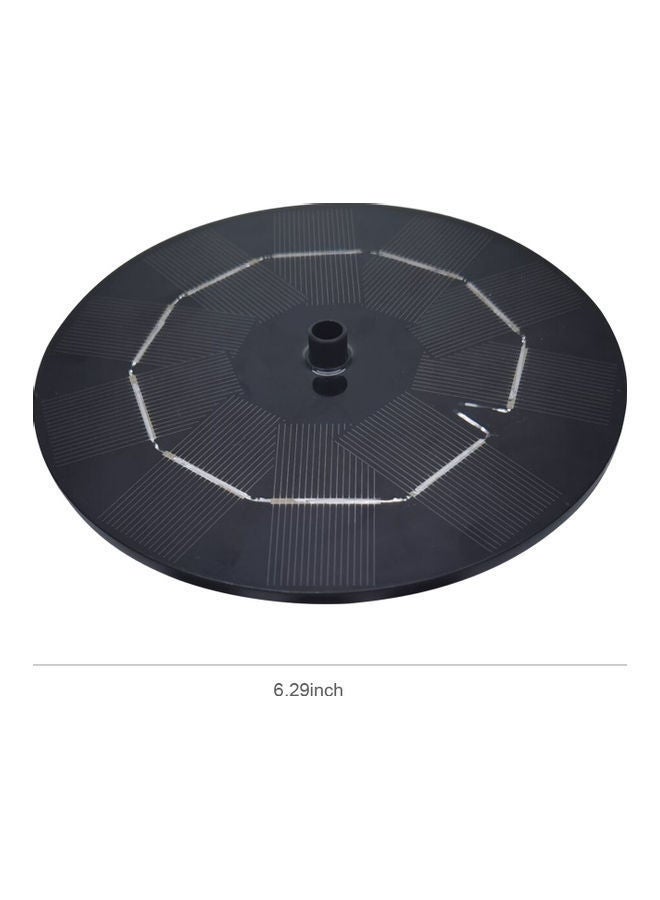 NIBEMINENT Solar Powered Water Fountain with 9-Piece Flower Nozzle Black 17.20*4.30*16.40cm - Image 3