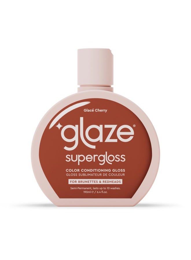 Glaze Conditioning Gloss - Tinted Moisturizer for Vibrant Red/Auburn Hair - Boosts Color, Repairs Damage & Adds Mirror Shine - Glace Cherry, 6.4 oz - Image 1