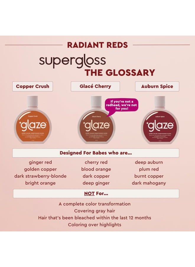 Glaze Conditioning Gloss - Tinted Moisturizer for Vibrant Red/Auburn Hair - Boosts Color, Repairs Damage & Adds Mirror Shine - Glace Cherry, 6.4 oz - Image 4