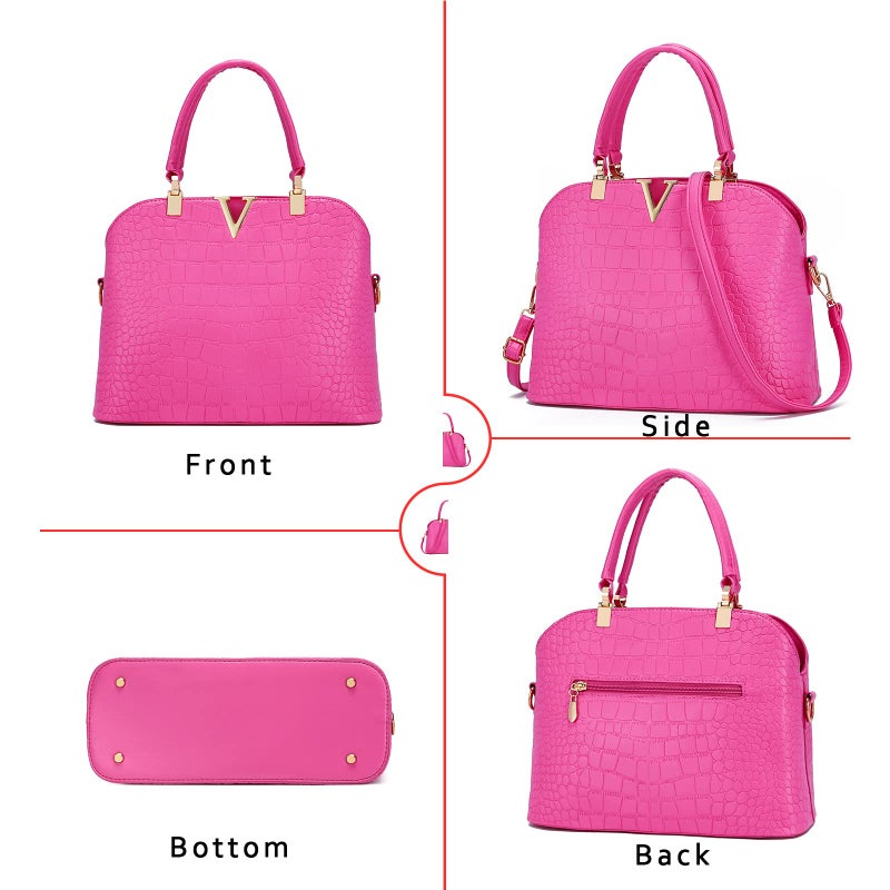 JHVYF women Crossbody Bags Tote Satchel Purse for Girls Fashion Shoulder Bags Hot pink purse - Image 5