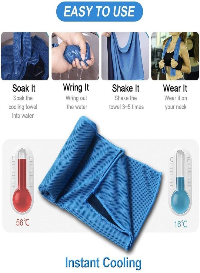 SKYTAK Microfiber Ice Cooling Sports Towel for Neck Instant Cold for Gym, Yoga, Running, Workout, Travel, Camping Reusable Quick Dry Chill Towel for Men & Women (Multicolor) - Image 2