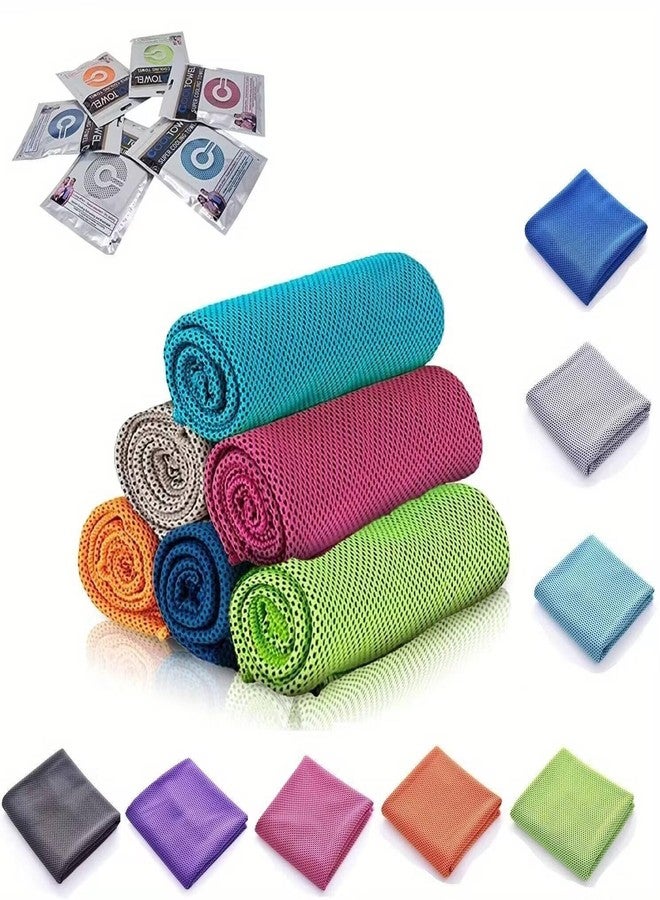 SKYTAK Microfiber Ice Cooling Sports Towel for Neck Instant Cold for Gym, Yoga, Running, Workout, Travel, Camping Reusable Quick Dry Chill Towel for Men & Women (Multicolor) - Image 1