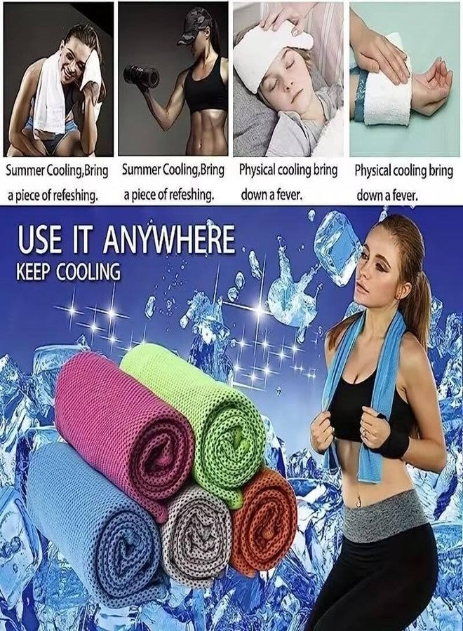 SKYTAK Microfiber Ice Cooling Sports Towel for Neck Instant Cold for Gym, Yoga, Running, Workout, Travel, Camping Reusable Quick Dry Chill Towel for Men & Women (Multicolor) - Image 4