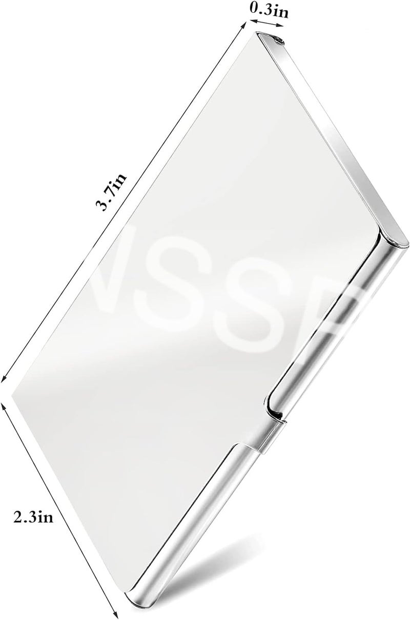 NSSP Satin Unisex Business Card Holders(Silver) - Image 2