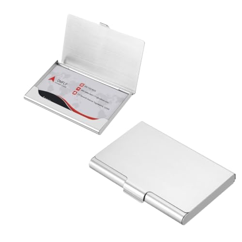 NSSP Satin Unisex Business Card Holders(Silver) - Image 1