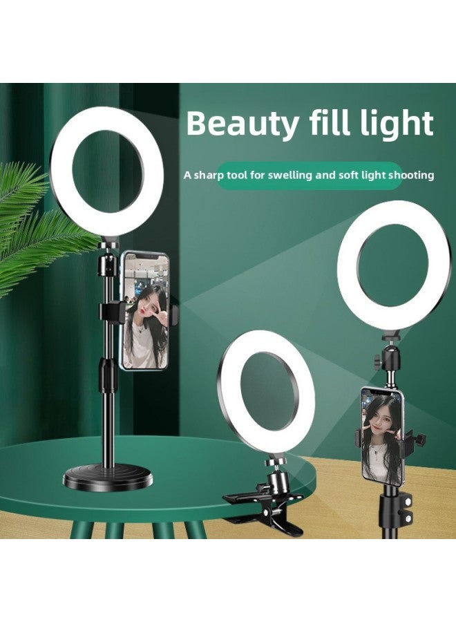 general Mobile Phone Live Light Filling Net Red Light Photo Filling Desktop Photography Lamp Beauty Lamp Ring Light Filling Bracket Anchor Beauty-Specifications:Desktop Base + Single Camera + 16cm Fill Light - Image 2