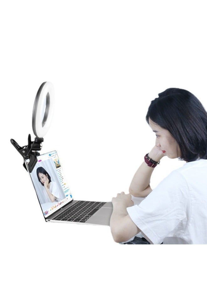 general Mobile Phone Live Light Filling Net Red Light Photo Filling Desktop Photography Lamp Beauty Lamp Ring Light Filling Bracket Anchor Beauty-Specifications:Desktop Base + Single Camera + 16cm Fill Light - Image 5