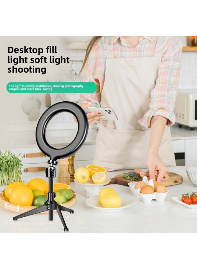 general Mobile Phone Live Light Filling Net Red Light Photo Filling Desktop Photography Lamp Beauty Lamp Ring Light Filling Bracket Anchor Beauty-Specifications:Desktop Base + Single Camera + 16cm Fill Light - Image 4