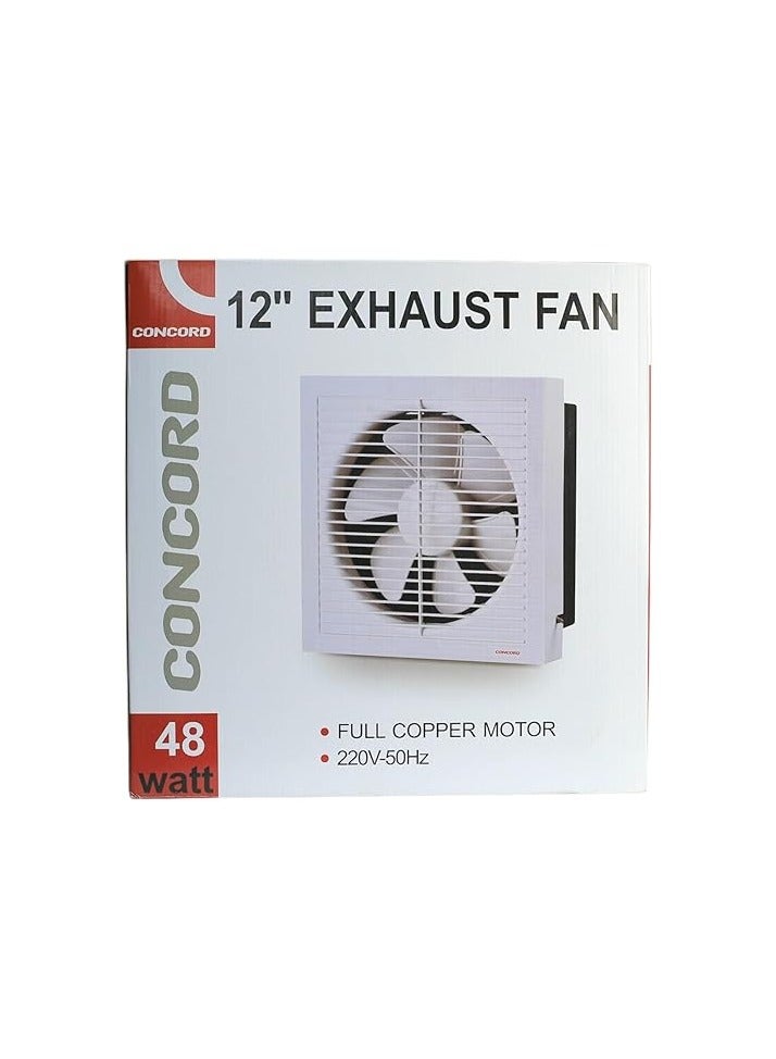 كونكورد شفاط صامت عالي الكفاءة لتهوية المطبخ والحمام - تركيب على السقف أو الحائط - تصميم عصري بدون ضوضاء (12 inch) - Image 2