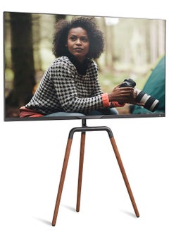 FlashHawk Tripod TV Screen Stand for 45-65 Inch TVs, Portable Swivel TV Stand Mount, Height Adjustable, Concealed Cable Management, Max Load 40Kg - Black  - Image 1