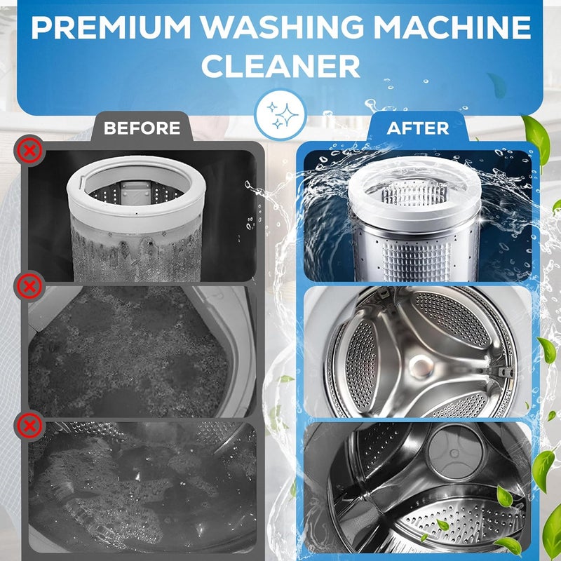 Washing Machine Cleaner Descaler Deep Cleaning Tablets For HE Front Loader & ... - Image 4