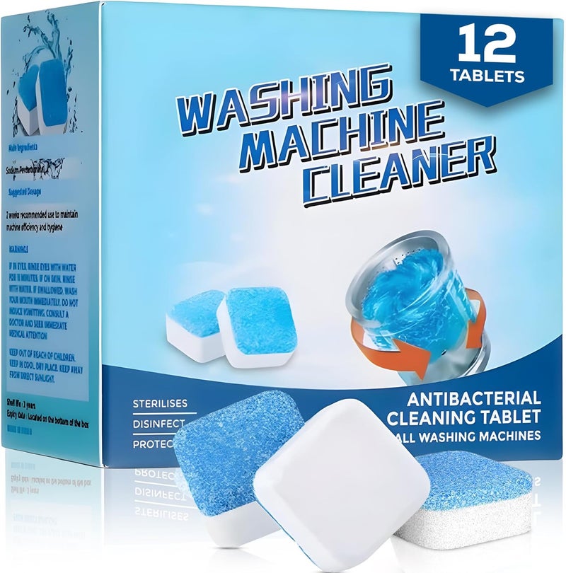 Washing Machine Cleaner Descaler Deep Cleaning Tablets For HE Front Loader & ... - Image 1