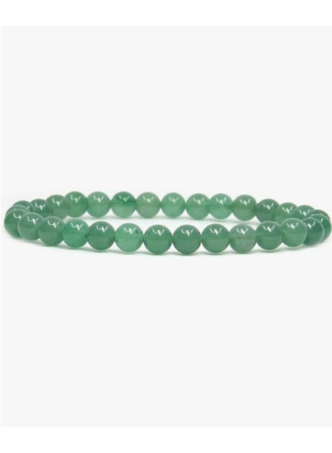 'Handmade Gem Semi Precious Gemstone 6mm Round Beads Stretch Bracelet 7'' Unisex' - Image 1