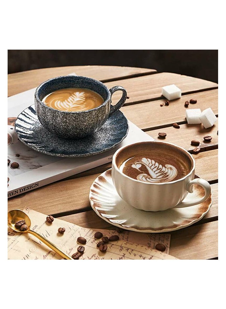 Generic - Stylish ceramic mug with modern design - beige with dark brown overlap, perfect for use - Image 1