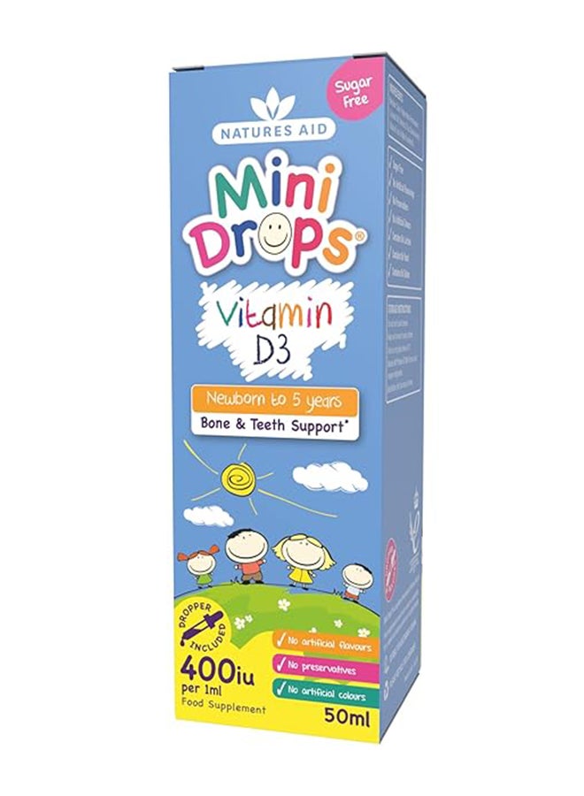 Natures Aid Mini Drops Vitamin D3 Sugar Free Food Supplement 50Ml - Image 2
