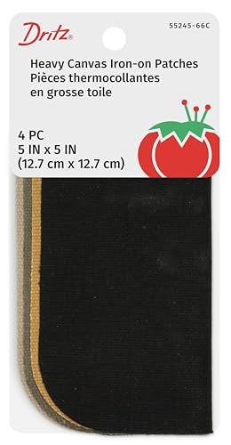 Dritz Dritz Heavy Canvas IronOn Patches 5 by 5Inch Colors May Vary 4