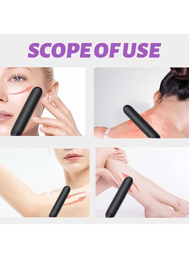 abib Rechargeable Facial Massager, Facial Beauty Roller for Lifting, Firming Massager Tool for Facial Rejuvenation and Sculpting, Reduces Puffiness in Skin Care, 10 Gears, Black - Image 5