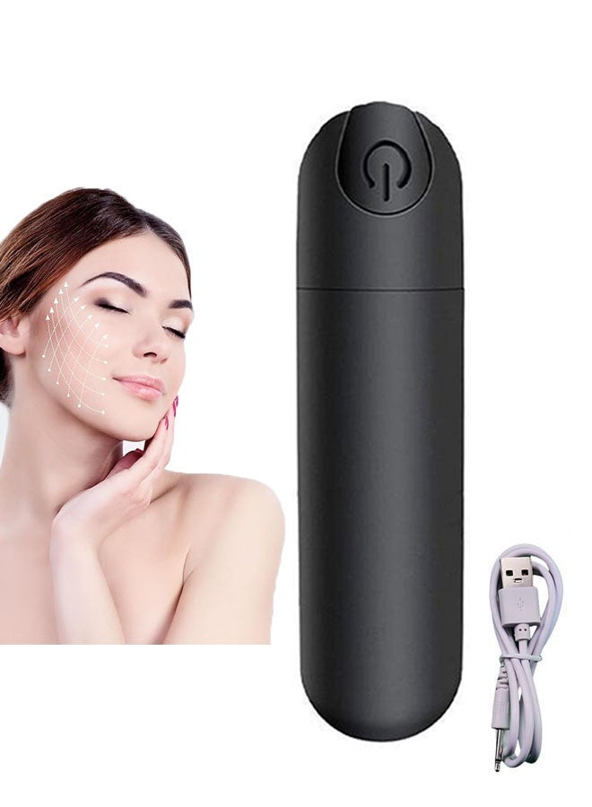 abib Rechargeable Facial Massager, Facial Beauty Roller for Lifting, Firming Massager Tool for Facial Rejuvenation and Sculpting, Reduces Puffiness in Skin Care, 10 Gears, Black - Image 1