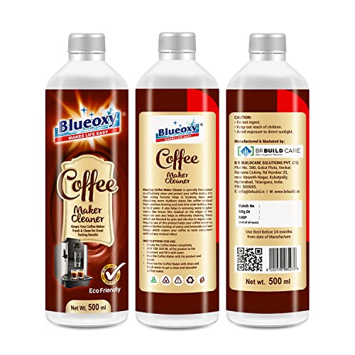BLUEOXY Coffee Maker Cleaner & Descaling Liquid | For Keurig, Nespresso & All Coffee Machines | Keurig Espresso Coffee Machine Cleaner and Descaler | Ecological Formulation | 500 ML | QTY 1 - Image 5
