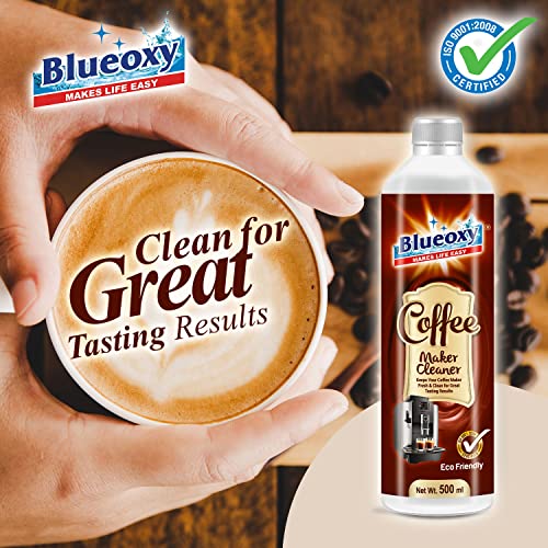 BLUEOXY Coffee Maker Cleaner & Descaling Liquid | For Keurig, Nespresso & All Coffee Machines | Keurig Espresso Coffee Machine Cleaner and Descaler | Ecological Formulation | 500 ML | QTY 1 - Image 4