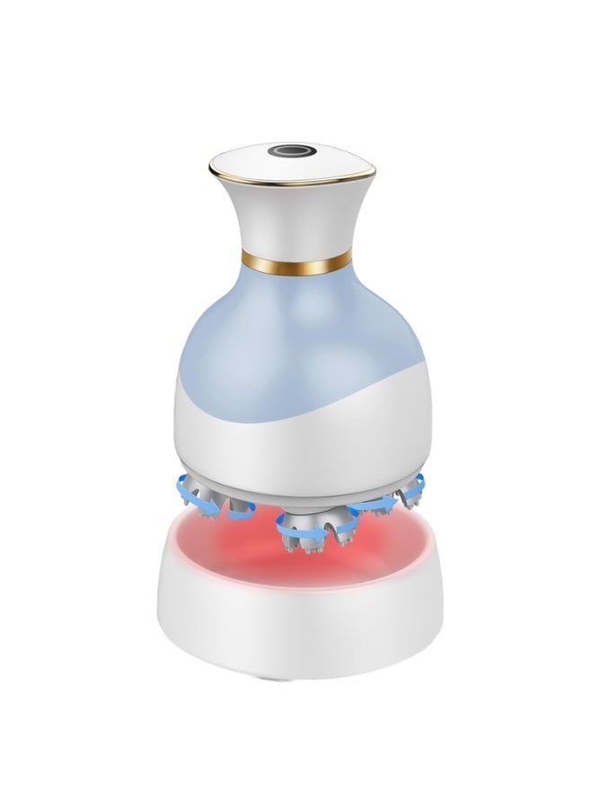 جهاز تدليك كهربائي ثلاثي الأبعاد قابل لإعادة الشحن للرأس والجسم B27 لفروة الرأس والرقبة والجسم بالكامل - لتخفيف الصداع، وإرخاء العضلات، وتحسين الدورة الدموية مع رؤوس تدليك من السيليكون وقاعدة شحن مغناطيسية - Image 1