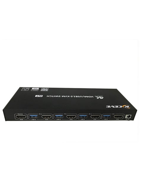 KVM Switch 2 Monitors 2/4 Computers Compatible USB3.0/HDMI 2.0 Allows 2 (or 4) groups of HD video source and USB interface device switch freely