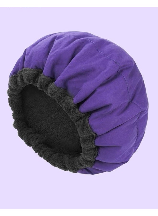 هالامين قبعة حرارية لترطيب وتغذية الشعر بشكل عميق، تعمل بالبطارية، مصممة لترطيب وتغذية الشعر، مبطنة بنسبة 100% من القطن الطبيعي وبذور الكتان - Image 2