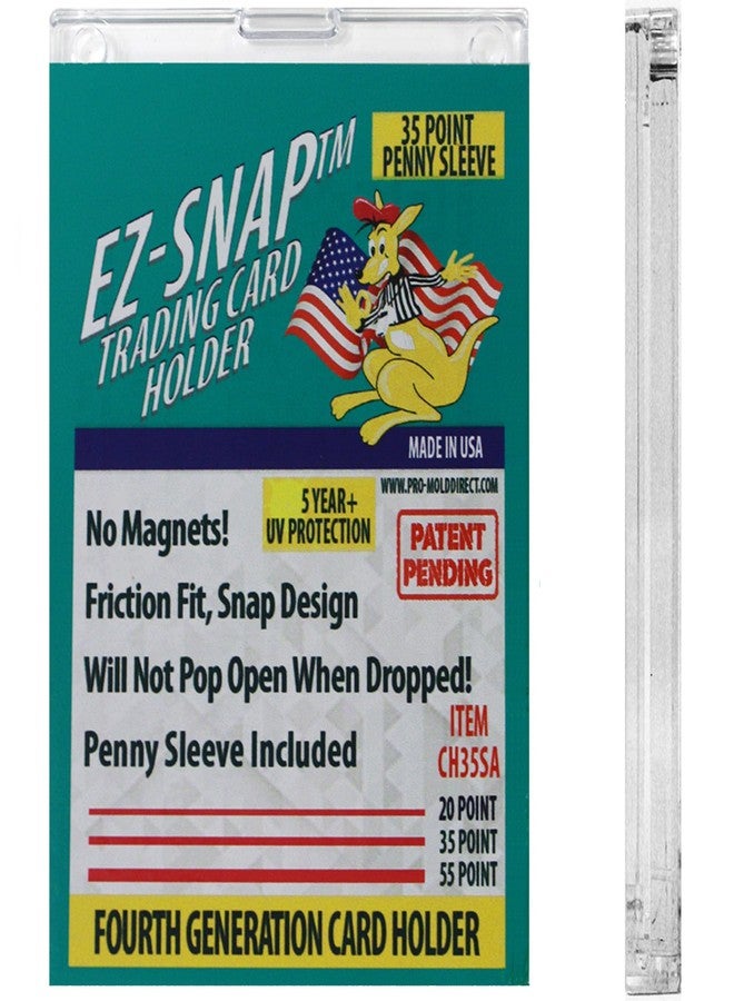 Pro-Mold 10-Count Pro-Mold 35pt EZ-Snap Trading Card Holders Holds Sleeved Card UV Protection CH35SA with Cleaning Cloth - Image 3
