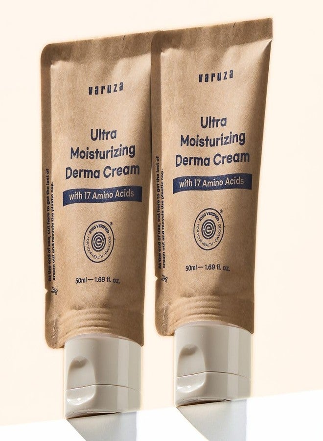 varuza Ultra Moisturizing Derma Facial Cream with 17 Amino Acids Vegan Nano Liposome Cream Low Molecular Weight Hyaluronic Acid Oil Free (Ultra Moisturizing Derma Cream x 2EA - Image 1