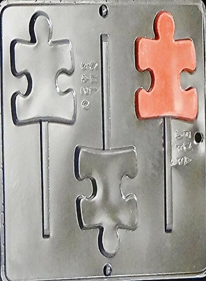 Lollipops Autism Puzzle Piece Lollipop Chocolate Candy Mold 3420 - Image 2