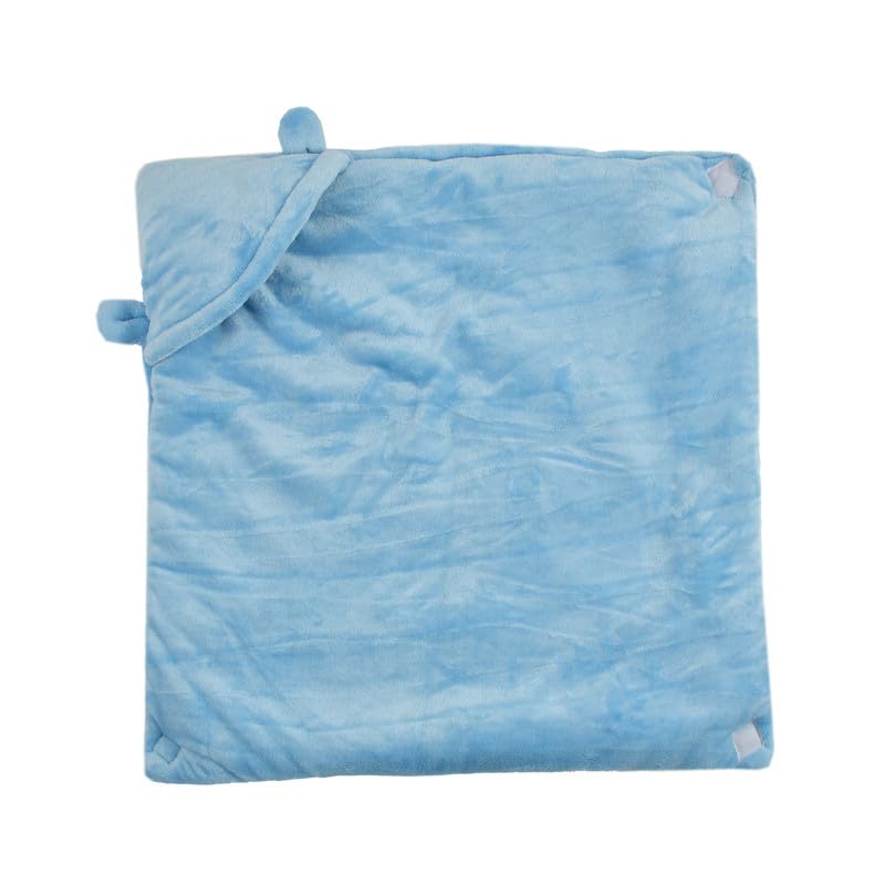 Florida Florida All Season Hooded Baby Blanket Swaddler Wrapper Flannel Soft and Comfortable for New Born Babies-Wrap Sky Blue - Image 3