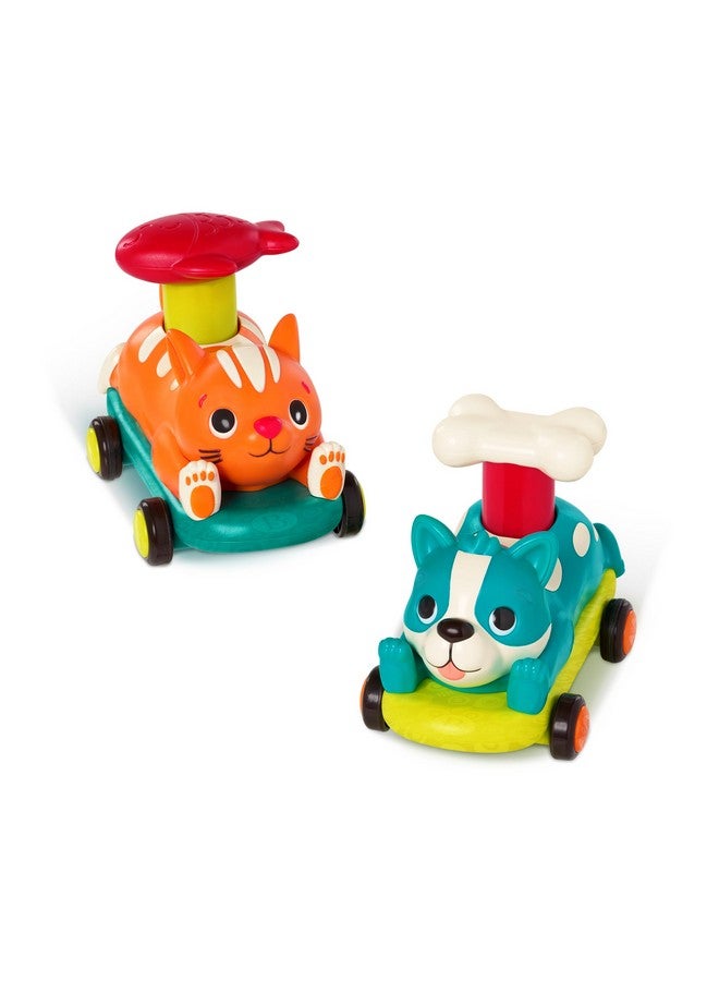 B. toys - Push & Go Toy Cars - Cat & Dog Vehicles - Toy Cars for Babies, Toddlers - Animal Toys - 18 Months + - PawMobiles - Image 1