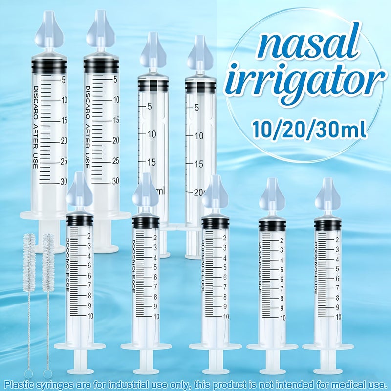 Nasal Rinse Tool Kit 7 Piece 0.34oz Set with Soft Head Brush - Image 5
