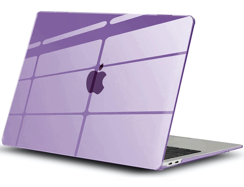Gioia Bazaar Compatible with MacBook Air 13 inch Case Cover 2020 2019 2018 Release M1 A2337 A2179 A1932 Chip, Transparent Protective Plastic Hard Shell Case Cover (Purple) - Image 1